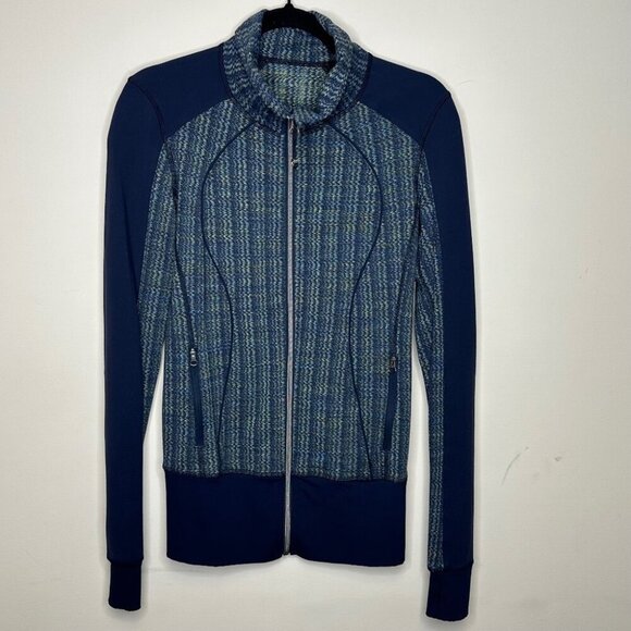 Lululemon Nice Asana Jacket Ziggy Wee August Inkwell Size 4 - Picture 4 of 13